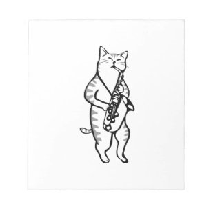 Bloc De Notas Notas Post-it de Saxophone Instrumental Music Jazz