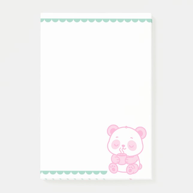 Bloc de Notas Notas Post-it® Panda Café (Anverso)