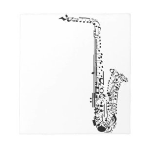 Bloc De Notas Notas Saxaphone