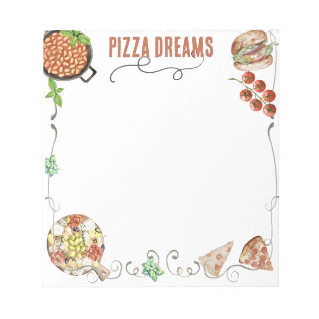 Bloc De Notas Notas sobre Sueños de Pizza (Frente)