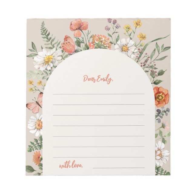 Bloc De Notas Notecards Wildflower | Notepad (Frente)