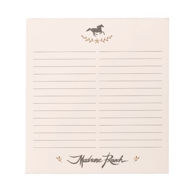 Bloc De Notas Notepad 2 de rancho de madrone (Frente)
