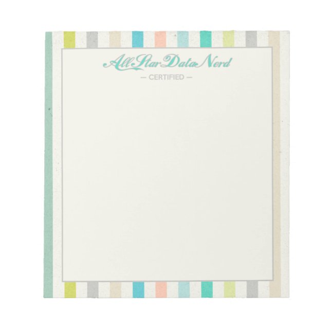 Bloc De Notas Notepad - All Star Data Nerd v. 2 (Frente)