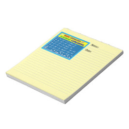 Bloc De Notas Notepad amarillo álgebra