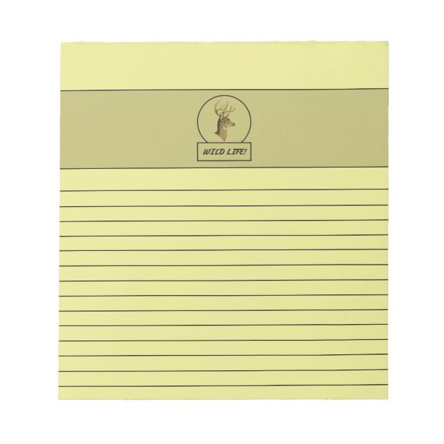 Bloc De Notas Notepad amarillo claro de cabeza negra (Frente)