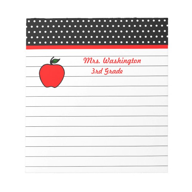 Bloc De Notas Notepad Apple del profesor (Frente)