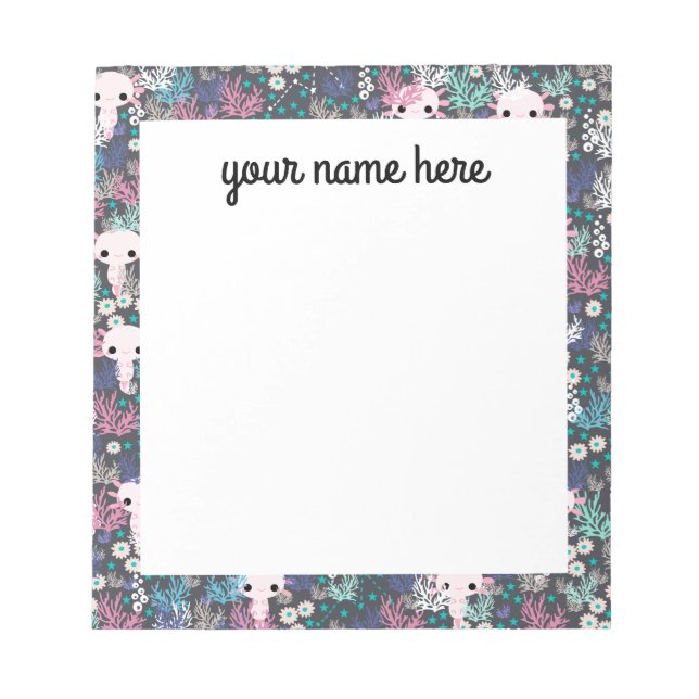 Bloc De Notas Notepad Axolotl personalizado (Frente)