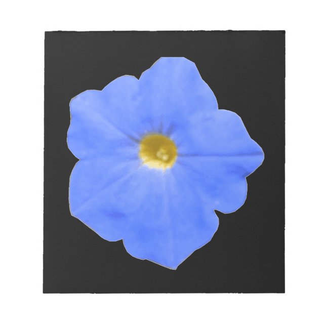 Bloc De Notas Notepad azul y amarillo Petunia (Frente)