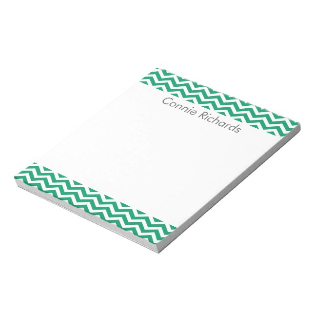 Bloc De Notas Notepad Chevron personalizado - verde (Lado Izquierdo)