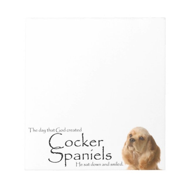 Bloc De Notas Notepad Cocker Spaniel (Frente)