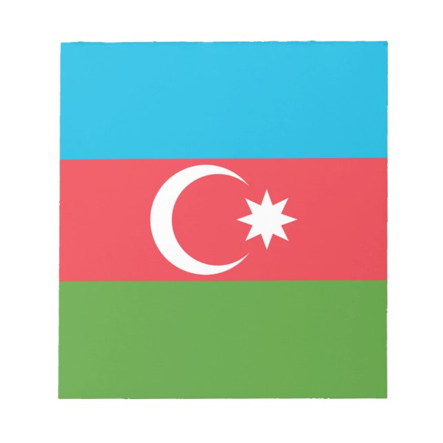 Bloc De Notas Notepad con bandera de Azerbaiyán (Frente)