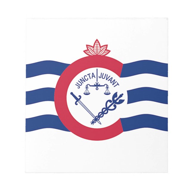 Bloc De Notas Notepad con bandera de Cincinnati City, Estados Un (Frente)