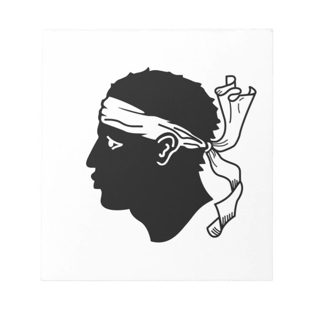 Bloc De Notas Notepad con bandera de Córcega (Frente)