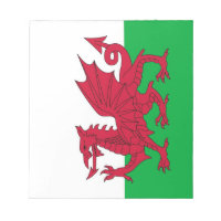 Notepad con bandera de Gales