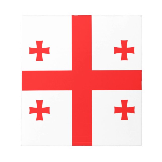 Bloc De Notas Notepad con bandera de Georgia (Frente)