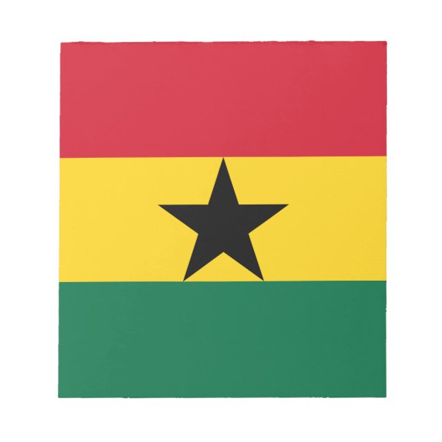 Bloc De Notas Notepad con bandera de Ghana (Frente)