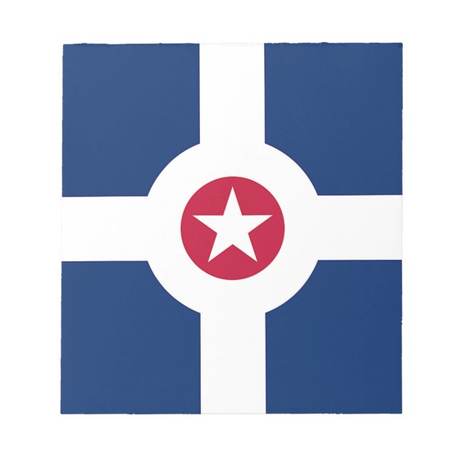 Bloc De Notas Notepad con bandera de Indianápolis City, EE. UU. (Frente)