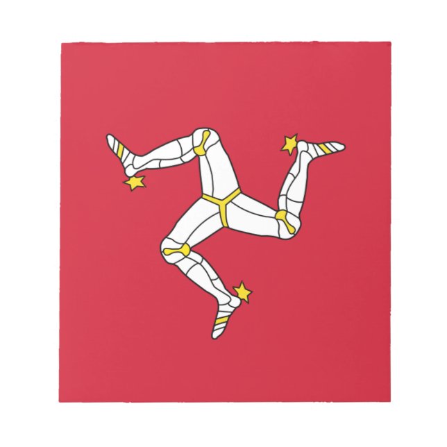 Bloc De Notas Notepad con bandera de la Isla de Man (Frente)