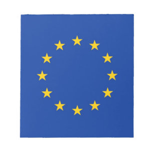 Bloc De Notas Notepad con bandera de la Unión Europea