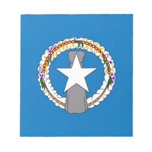 Bloc De Notas Notepad con bandera de las Islas Marianas del Nort
