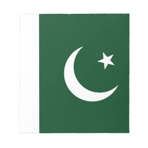 Bloc De Notas Notepad con bandera de Pakistán
