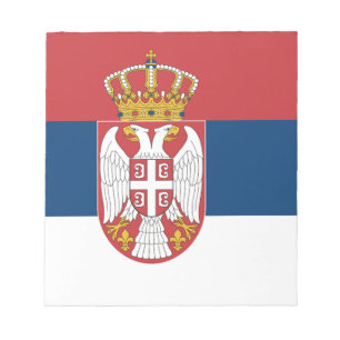 Bloc De Notas Notepad con bandera de Serbia