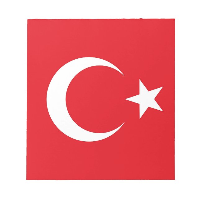 Bloc De Notas Notepad con bandera de Turquía (Frente)