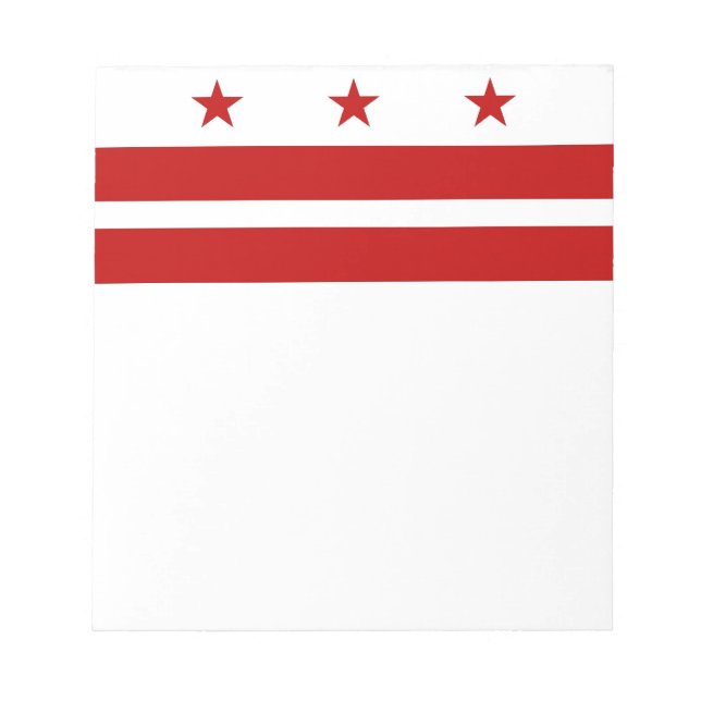 Bloc De Notas Notepad con bandera de Washington DC (Frente)