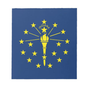 Bloc De Notas Notepad con bandera del estado de Indiana