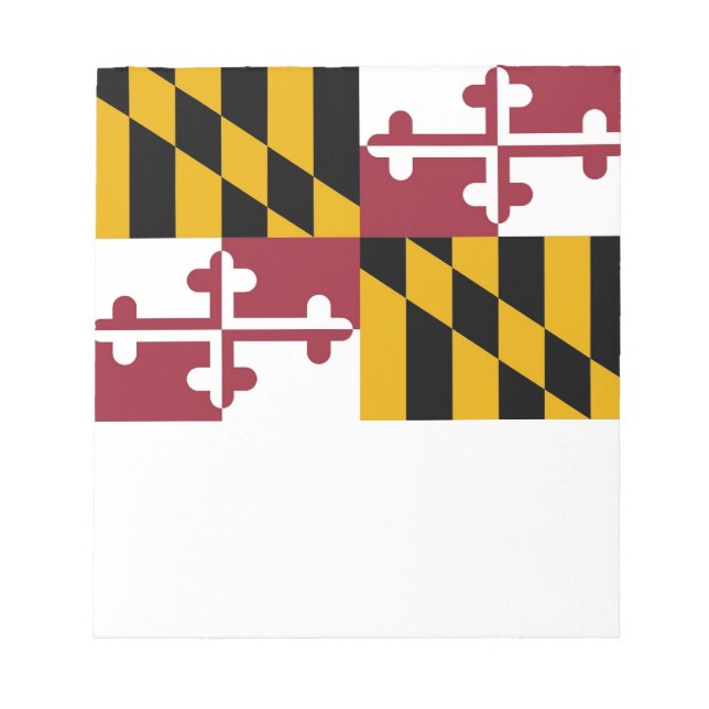 Bloc De Notas Notepad con bandera del estado de Maryland (Frente)