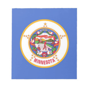 Bloc De Notas Notepad con bandera del estado de Minnesota