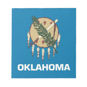 Bloc De Notas Notepad con bandera del estado de Oklahoma