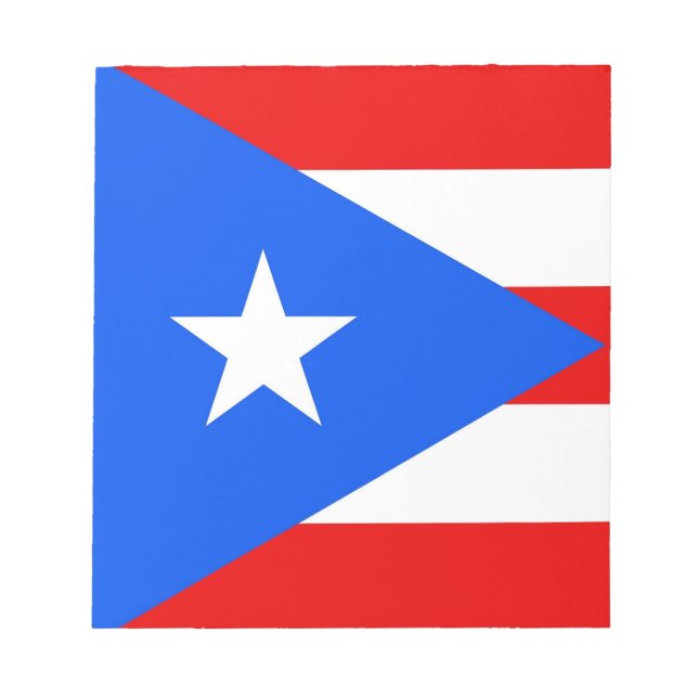 Bloc De Notas Notepad con bandera del estado de Puerto Rico (Frente)