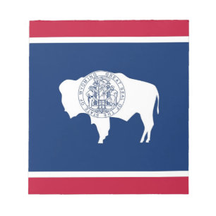 Bloc De Notas Notepad con bandera del estado de Wyoming