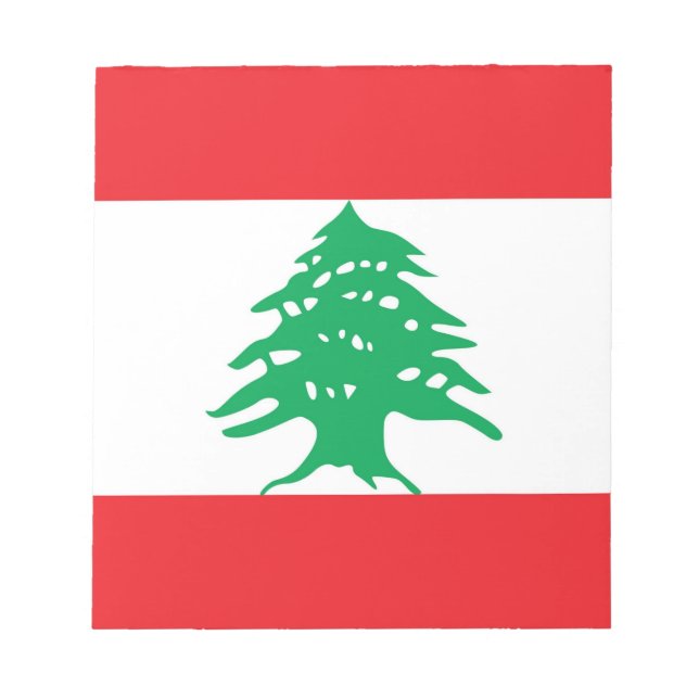 Bloc De Notas Notepad con bandera del Líbano (Frente)