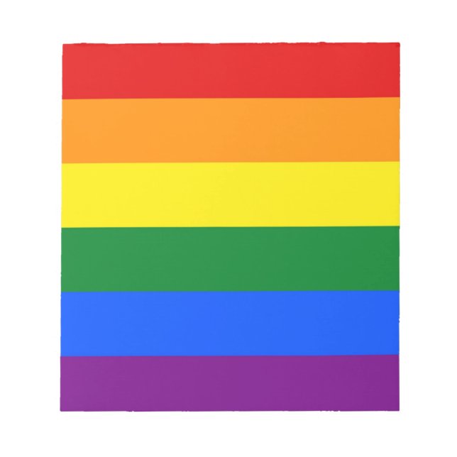 Bloc De Notas Notepad con bandera del orgullo LGBT arcoiris (Frente)