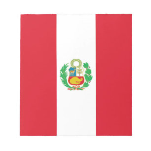 Bloc De Notas Notepad con bandera del Perú