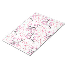 Notepad con estampado de cerezo en flor