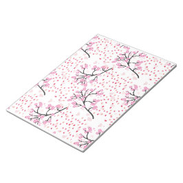 Bloc De Notas Notepad con estampado de cerezo en flor