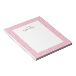 Bloc De Notas Notepad con estampado floral rosa personalizado