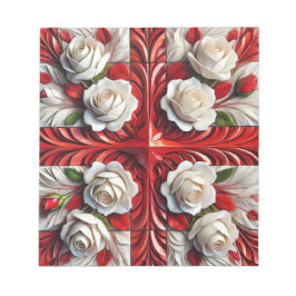 Bloc De Notas Notepad con Rosas ingleses Diseño moderno