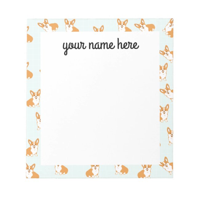 Bloc De Notas Notepad Corgi personalizado (Frente)