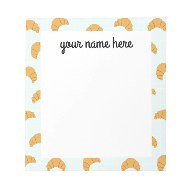 Bloc De Notas Notepad croissant personalizado (Frente)