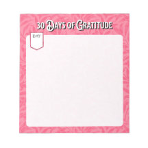 Notepad de 30 días de gratitud