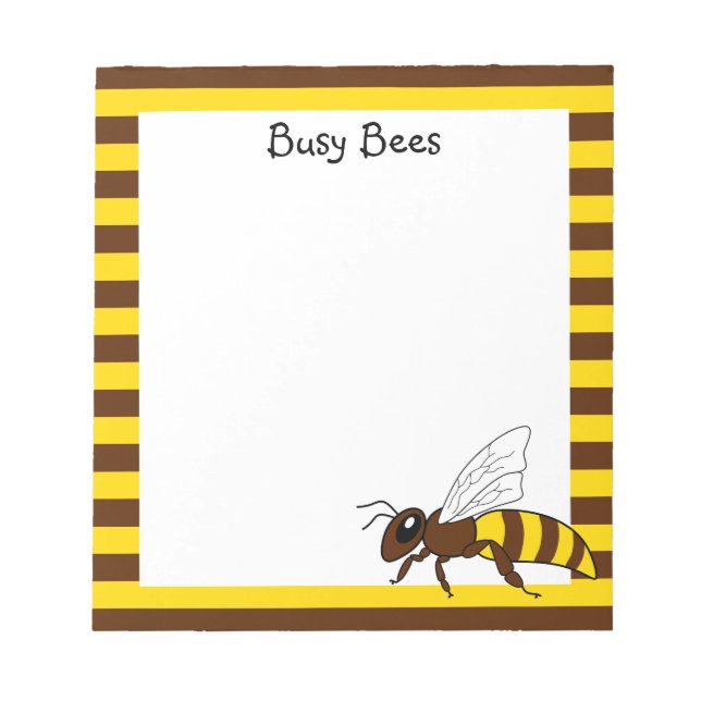 Bloc De Notas Notepad de abejas ocupadas (Frente)