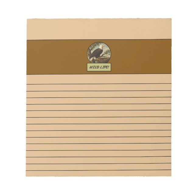 Bloc De Notas Notepad de águila calva (Frente)