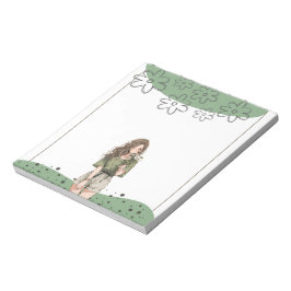 Bloc De Notas Notepad de Anime Boho simple verde