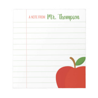 Bloc De Notas Notepad de Apple Rojo personalizado