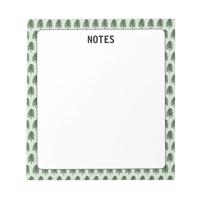 Bloc De Notas Notepad de árbol de pino de vacaciones (Frente)