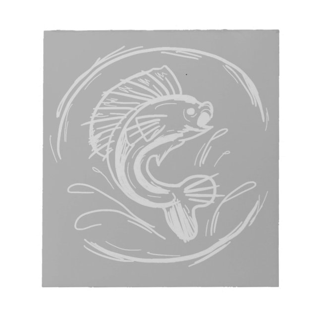 Bloc De Notas Notepad de arte de pescado (Frente)